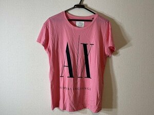 美品　ARMANI RXCHANGE　アルマーニ エクスチェンジ　半袖Tシャツ　サイズS　綿100％　ピンク　□ｂ811