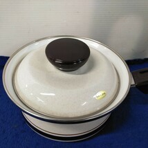 g_t F421 昭和レトロ　サンコーウェア　コンテンポラリー　クックウェア　ホーロー片手鍋　ミルクパン　16.5cm 調理器具_画像2