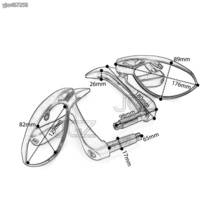 ユニバーサル オートバイ CNC▲アルミ ハンドル バーエンド リアビュー サイドミラー ヤマハ カワサキ ホンダ KTM ストリートバイク_画像6