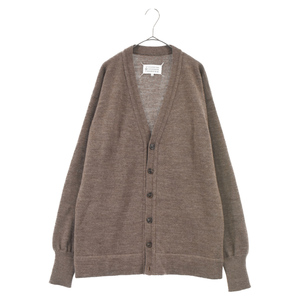 Maison Margiela メゾンマルジェラ 21AW ELBOW PATCH CARDI エルボーパッチ ウール カーディガン ブラウン S50HA1033