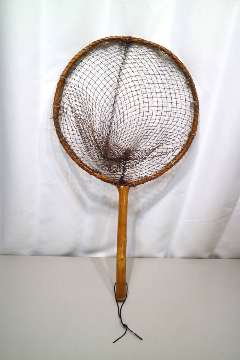 木製鮎タモ渓流ダモ大型枠径45㎝ 未使用品玉網鮎渓流釣り| JChere雅虎
