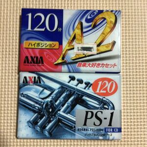 AXIA A2 120[ high position ]PS-1 120[ normal position ] cassette tape 2 pcs set [ unopened new goods ]*
