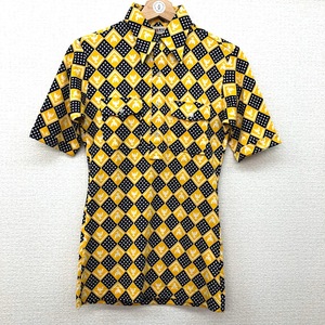  rare 1970 period dead stock VAN JAC BOYS total pattern tight long Point BORO shirt size :BL( boys L)