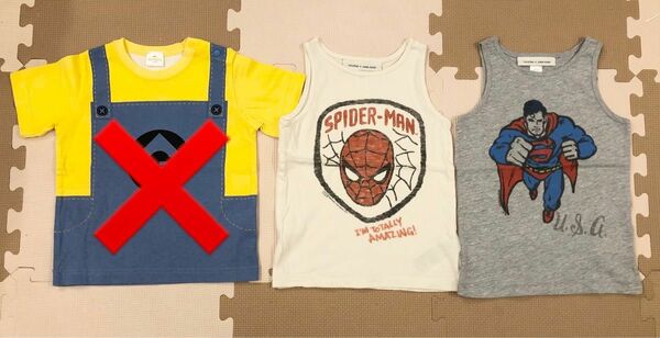 GAP×Junk Foodコラボタンクトップ　 スパイダーマン、スーパーマン2枚セット