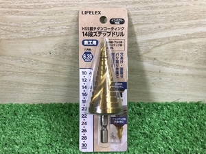 011◎未使用品・即決価格◎LIFELEX HSS鋼チタンコーティング　六角軸 14段ステップドリル　6.35mm