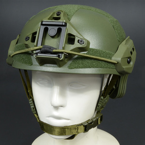 タクティカルヘルメット FLUXタイプ 樹脂製 M-LOK規格ヘルメットレール [ オリーブ ] ミリタリーヘルメット