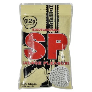 SP バイオBB弾 BIO BALL PELLET 生分解性プラスチック 0.2g 5000発 SABAGE PLEASURE