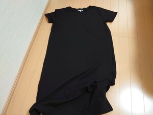 グローバルワーク　L　黒 半袖ワンピース　大きいサイズ　美品　肩幅44脇下105丈106センチ