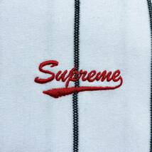 Supreme Pinstripe Soccer Top Tee White S 16ss 2016年 白 ホワイト ピンストライプ サッカー スクリプトロゴ ジャスティンビーバー着_画像3