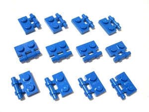 凸レゴ凸　%2540　1x2取っ手付プレート（青）　12個