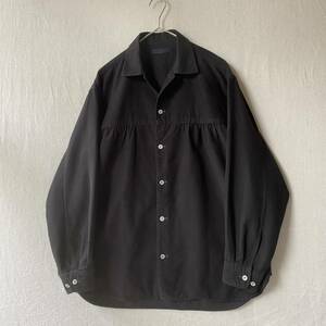 [ после окраска ]ISSEY MIYAKE MENgya The - рубашка / 2 хлопок черный T2-12059-1638 sale