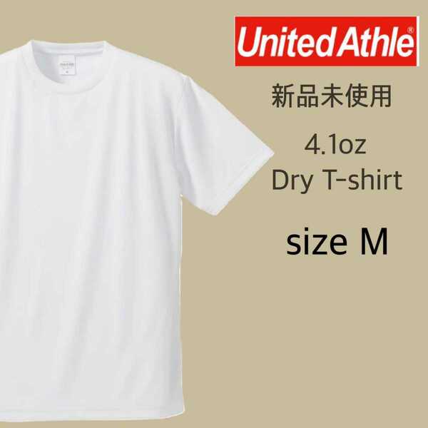 新品 ユナイテッドアスレ 4.1oz ドライアスレチック Tシャツ 白 M　United Athle 5900-01