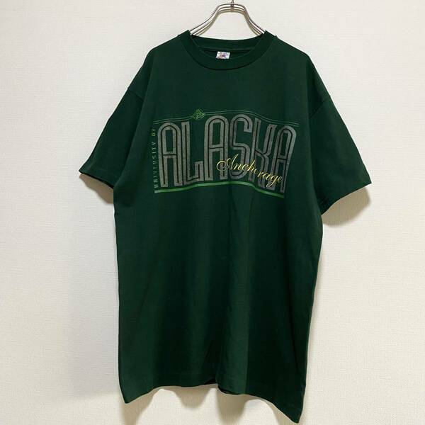 アメリカ古着　90年代　90s アラスカ大学アンカレッジ校　カレッジ　半袖　Tシャツ　ヴィンテージ　シングルステッチ　【J1059】