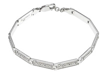 ☆新品◇ SUPREME シュプリーム 23SS Jacob&Co Logo Link Bracelet Sterling Silver S/M ジェイコブアンドコー SV925 シルバーブレスレット_画像1