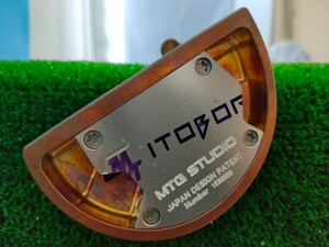 【送料無料】激レアパター！MTG ITOBORI 一刀彫 HARF DOME MALLET ハーフドームマレット ピンネック バーニングカッパー 34インチ(P16)