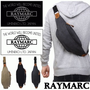 ボディバッグ グレー メンズ レディース ワンショルダー 通学 斜め掛け 父の日 シンプル プレゼント 帆布 正規品 RAYMARC 004