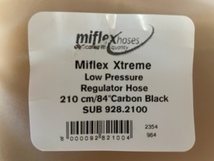 【未使用品】MIFLEX　Xtreme★フレックス中圧レギュレーターホース★210cm/84'★カーボンブラック★処分特価！_画像5