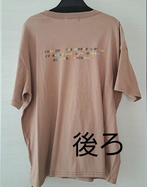 【WDOT】バックカラフルメッセージTシャツ　ロゴTシャツ　トップス夏　半袖