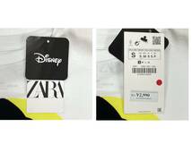 未使用品 /S/ ZARA Disney ホワイト ドナルド半袖Tシャツ レディース タグ カジュアル トップス ディズニー 大人可愛いレジャー コラボザラ_画像5