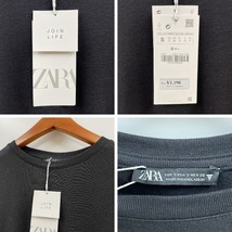 2セット 未使用品 /S/ ZARA ホワイト ブラック 半袖Tシャツ レディース タグ カジュアル トップス 通勤 定番 黒白大人可愛い デイリー ザラ_画像7