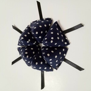 ne. Chan. toy 6 piece set * cat Tetra navy blue color polka dot pattern black * hand made ....