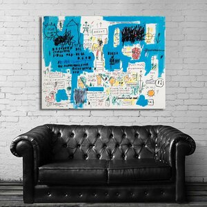 バスキア Basquiat 特大 ポスター 130x100cm 海外 アート インテリア 雑貨 グッズ 絵 フォト グラフィティ 画家 ジャン ミシェル 大 1
