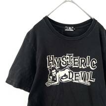 【送料無料】HYSTERIC GLAMOUR ヒステリックグラマー　総柄　デビル　Tシャツ　半袖　ブラック　黒　メンズ　ヒスガール　S_画像4
