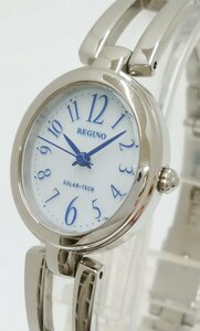  operation goods!! CITIZEN/ Citizen REGUNO/ Regno SOLAR-TECH solar blue group dial watch lady's USED goods E031-S103851*