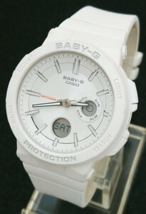 稼働品!!ライト点灯!!CASIO/カシオ Baby-G/ベビージー ベビーG BGA-255-7AJF ホワイト ワンダラーシリーズ USED品＊