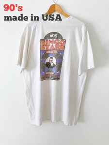 90's 古着　RINGO STARR リンゴスター　Tシャツ　ビートルズTシャツ　バックプリント　USA製