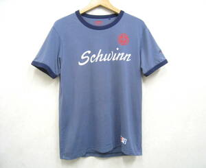 UNIQLO×Schwinn■ユニクロ×シュウィン 半袖 リンガー Tシャツ メンズ サイズM