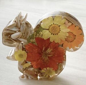Art hand Auction Écureuil de fleur d’orgonite porte-bonheur, Articles faits à la main, intérieur, marchandises diverses, ornement, objet