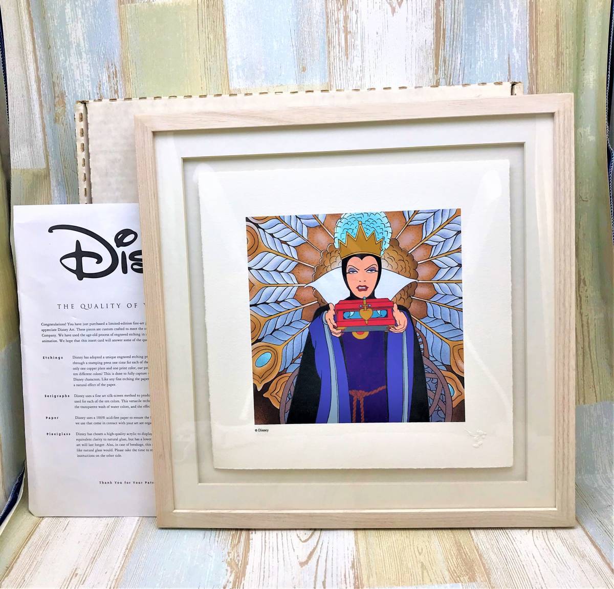Limited item★Snow White Seven Dwarfs Witch Queen Villains VILLAINS Art Gallery★Disney Treasure Disney TDL Picture Painting Frame, antique, collection, disney, others