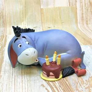 レア★くまのプーさん Winnie the Pooh イーヨー Eeyore 誕生日 ケーキ Pooh＆Friend 陶器制 フィギュア★ディズニー Disney 置物 TDL