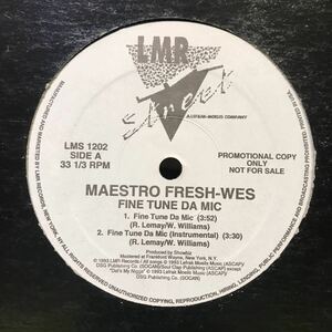Maestro Fresh-Wes / Fine Tune Da Mic USオリジナルプロモ盤 SRC刻印