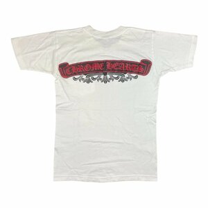 CHROME HEARTS クロムハーツ フローラル バックロゴプリント Tシャツ ホワイト 白 半袖 メンズ Sサイズ 古着