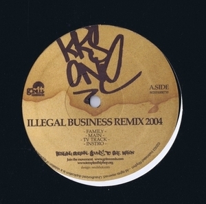 盤質良好 US盤 12inch KRS-One / Illegal Business (Remix 2004) GRI 007