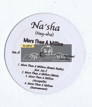【 12inch 】 Na'sha - More Than A Million [ US盤 ] [ Pure Records / MORETHAN ]_画像2