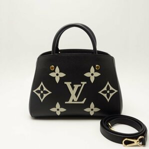 Louis Vuitton ルイヴィトン モノグラムアンプラント モンテーニュBB M45778 黒 レディース 2WAY バッグ 中古 送料無料【質屋出品】の画像5