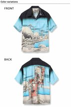 SUN SURF × 歌川広重 SPECIAL EDITION 「HIROSHIGE BLUE」アロハシャツ◆SUN SURF ブルーLサイズ SS39130 サンサーフ 和柄 和風 日本製_画像2