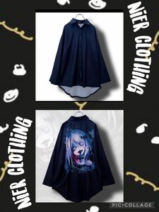 NieR　BACK GRAPHIC LONG SHIRT【擬人化DESIGN】　長袖　シャツ　バックプリント