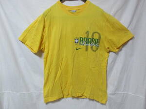 ◆NIKE ナイキ 半袖 BRASIL　サッカー ユニフォーム CBFクラブ　RONALDINHO　10番 XLサイズ 