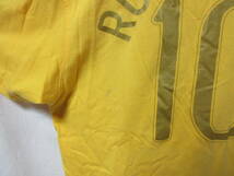 ◆NIKE ナイキ 半袖 BRASIL　サッカー ユニフォーム CBFクラブ　RONALDINHO　10番 XLサイズ _画像6