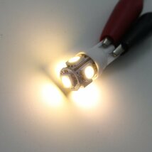 送料185円 T10 LED ウェッジ球 暖色 3500K 2個セット SMD ウォームホワイト 電球色 ウェッジバルブ スモールランプ 旧車 T16_画像4