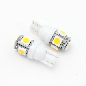 送料185円 T10 LED ウェッジ球 暖色 3500K 2個セット SMD ウォームホワイト 電球色 ウェッジバルブ スモールランプ 旧車 T16