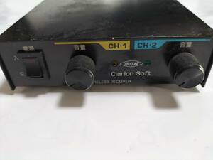 クラリオン ワイヤレスマイク レシーバー 受信器 WT-7600 アダプターあり 通電のみ確認 管理番号3