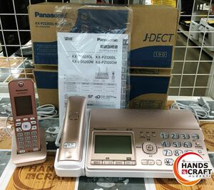 ▼【美品】パナソニック パーソナルファックス KX-PZ520 中古品 カラー：ピンクゴールド 子機付き Pnasonic