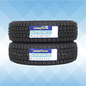 165/65R15 81Q スタッドレスタイヤ GOODYEAR グッドイヤー アイスナビ ICE NAVI7 22年製 正規品 2本送料税込 \14,400より 1