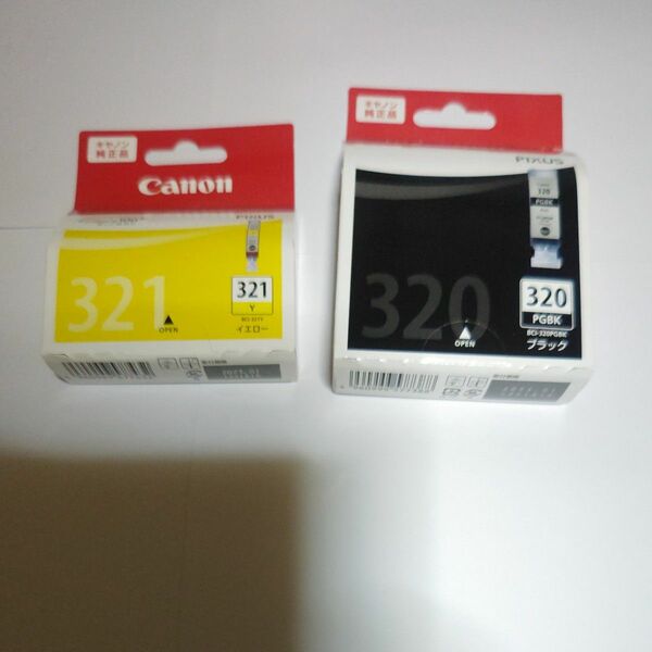 Canon BCI-320PGBKとBCI-321Ｙ 純正インク 期限切れ