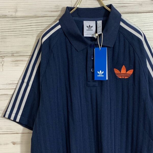 【新品】adidas 3ライン ポロシャツ 紺 ネイビー 4XL 在原みゆ紀 